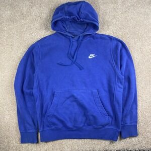 Nike Sportswear Club Fleece Hoodie Royal Blue BV2654-430 Mens Small